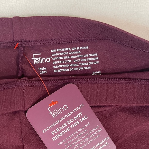 Women's two pack Burgundy / Olive Leggings - Picture 3 of 6